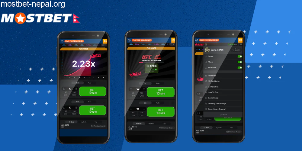 User-friendly interface of Aviator Mostbet