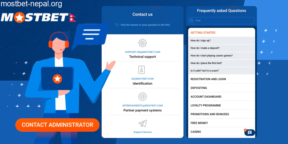 Customer Support in Mostbet app